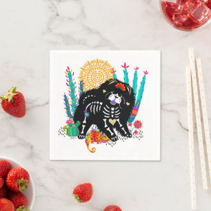 SUGARSKULL NIRVANA chow dog halloween Napkin