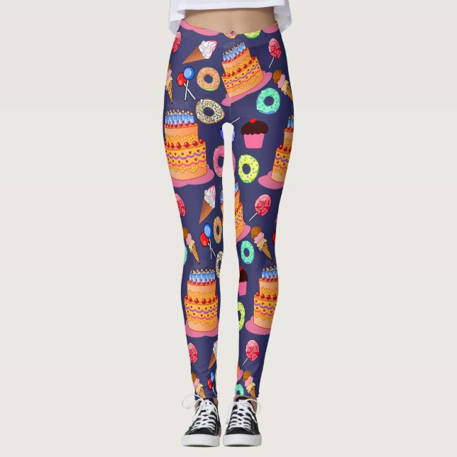Sugary Delights  Pattern Leggings (Front)