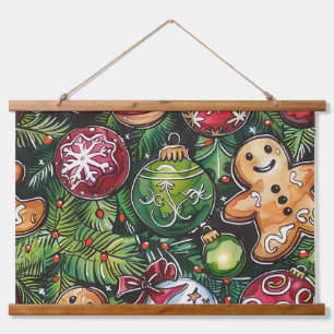 Sugary Sparkle Delight Christmas Hanging Tapestry