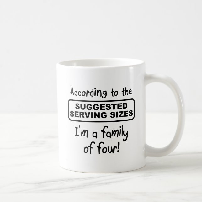 Suggested Serving Funny Mug (Right)
