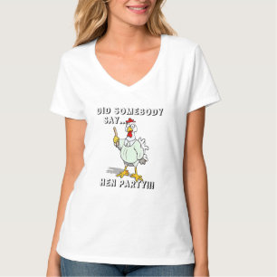 Suggestive Hen Party,  Funny Country Chicken Pun  T-Shirt