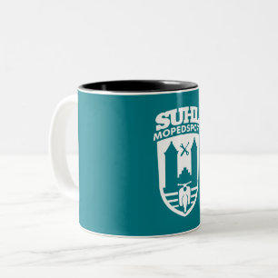 Suhl Mopedsport Simson Schwalbe Logo 2 (black) Two-Tone Coffee Mug