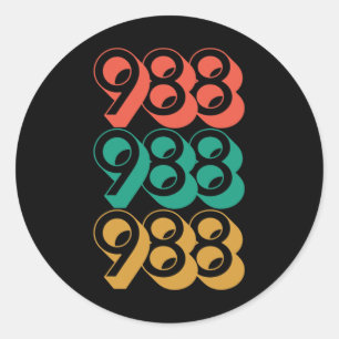 Suicide Awareness - 988 - Suicide Prevention 988  Classic Round Sticker
