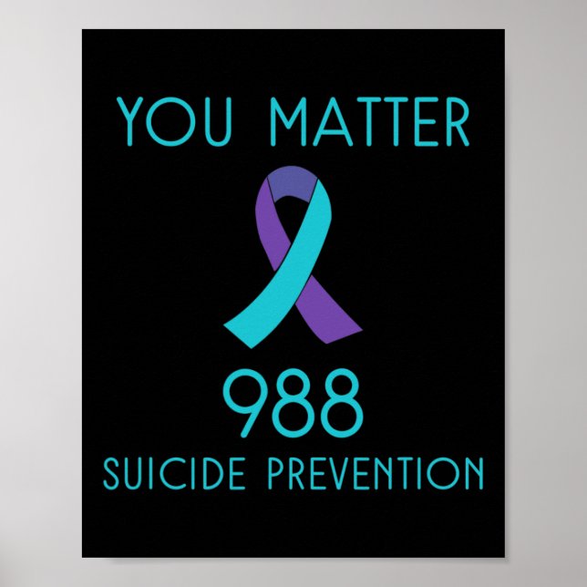 Suicide Awareness - 988 - Suicide Prevention 988  Poster (Front)