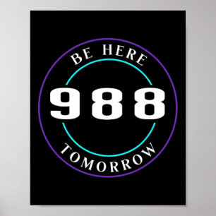 Suicide Awareness 988 - Suicide Prevention Poster