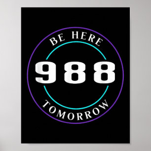 Suicide Awareness 988 - Suicide Prevention  Poster
