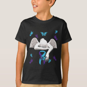 Suicide Awareness Angel Ribbon Butterflies T-Shirt