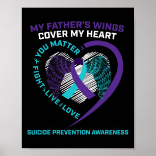 Suicide Awareness Dad Father Loving Memory Suicide Poster