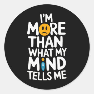 Suicide Awareness Depression Anxiety Mental Health Classic Round Sticker