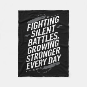 Suicide Awareness Depression Anxiety Mental Health Fleece Blanket