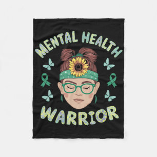 Suicide Awareness Depression Anxiety Mental Health Fleece Blanket