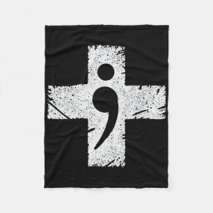 Suicide Awareness Depression Anxiety Mental Health Fleece Blanket