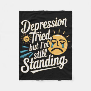 Suicide Awareness Depression Anxiety Mental Health Fleece Blanket