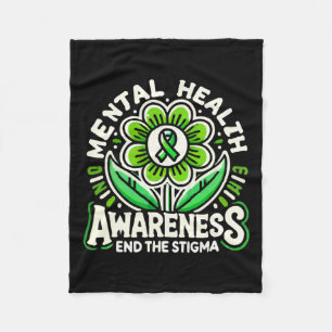 Suicide Awareness Depression Anxiety Mental Health Fleece Blanket