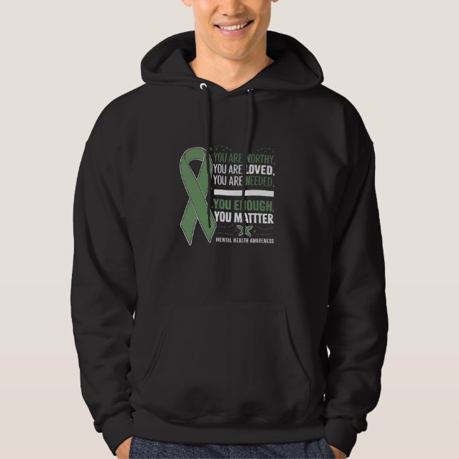 Suicide Awareness Depression Anxiety Mental Health Hoodie (Front)