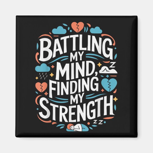 Suicide Awareness Depression Anxiety Mental Health Magnet (Front)