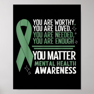Suicide Awareness Depression Anxiety Mental Health Poster