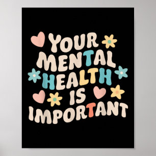 Suicide Awareness Depression Anxiety Mental Health Poster