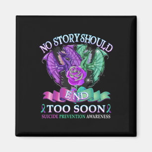 Suicide Awareness Dragon No Story Should End Too Magnet