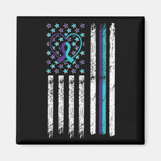 Suicide Awareness Flag Anxiety Mental Health Thera Magnet