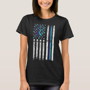 Suicide Awareness Flag Anxiety Mental Health Thera T-Shirt