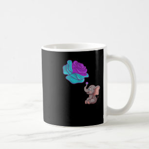 Suicide Awareness Flower Elephant Ribbon Graphic  Coffee Mug