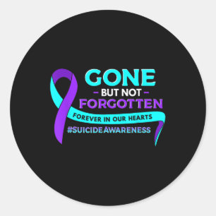 Suicide Awareness Gone But Not Forgotten Classic Round Sticker