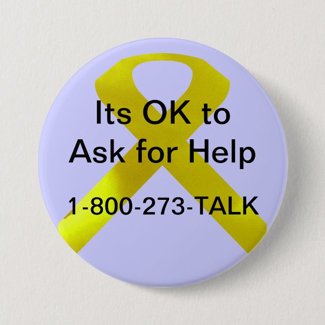 Suicide Awareness Help Button (Front)