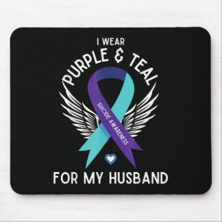 Suicide Awareness I Wear Teal And Purple For My Hu Mouse Pad