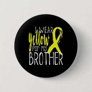 Suicide Awareness I Wear Yellow For My Brother  6 Cm Round Badge