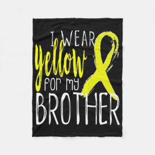 Suicide Awareness I Wear Yellow For My Brother  Fleece Blanket