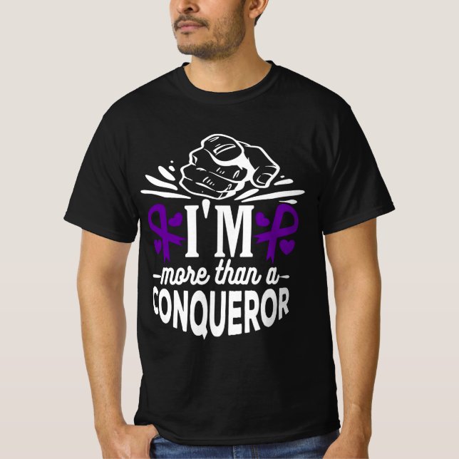 SUICIDE AWARENESS-I'M MORE THAN A CONQUEROR. T-Shirt (Front)