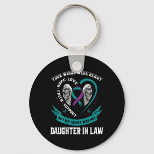 Suicide Awareness In Memory Of My Daughter In Law Key Ring