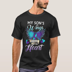 Suicide Awareness In Memory Of My Son Wings Cover T-Shirt