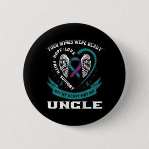 Suicide Awareness In Memory Of My Uncle Back Print 6 Cm Round Badge