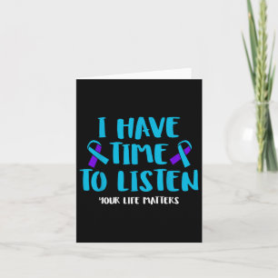 Suicide Awareness Mental Health Awareness _ Mens & Card