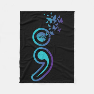 Suicide Awareness Mental Health Month Suicide Prev Fleece Blanket