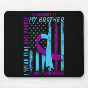 Suicide Awareness Month America Flag In Memory Of Mouse Pad