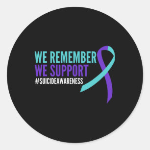 Suicide Awareness Month Mental Health We Remember  Classic Round Sticker