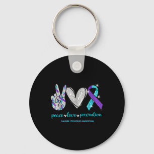 Suicide Awareness Peace Love Prevention 1 Key Ring