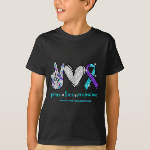 Suicide Awareness Peace Love Prevention 1  T-Shirt