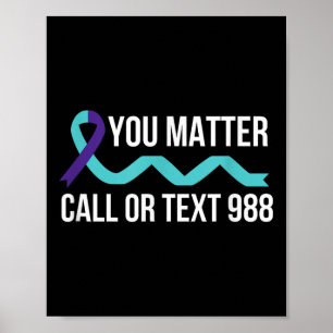 Suicide Awareness Prevention 988 Hotline Shirt - Y Poster