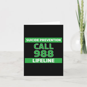 Suicide Awareness - Prevention Lifeline 988  Card