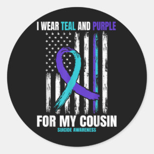 Suicide Awareness Prevention Products Cousin Ameri Classic Round Sticker