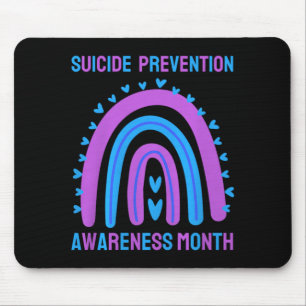 Suicide Awareness Prevention Rainbow Heart Mum Dad Mouse Pad