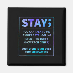 Suicide Awareness Prevention Semicolon Mental Heal Magnet