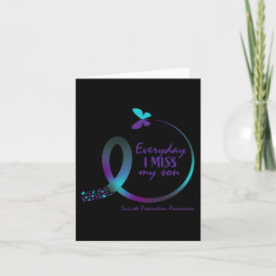 Suicide Awareness Prevention Son Loving Memory But Card