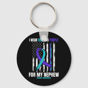 Suicide Awareness Prevention Women Men Nephew Amer Key Ring