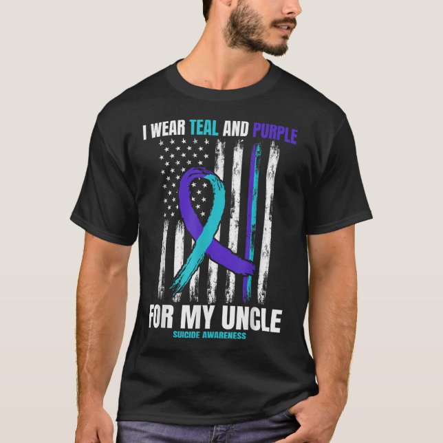 Suicide Awareness Prevention Women Men Uncle Ameri T-Shirt (Front)