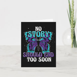 Suicide Awareness Ribbon Butterfly Suicide Card